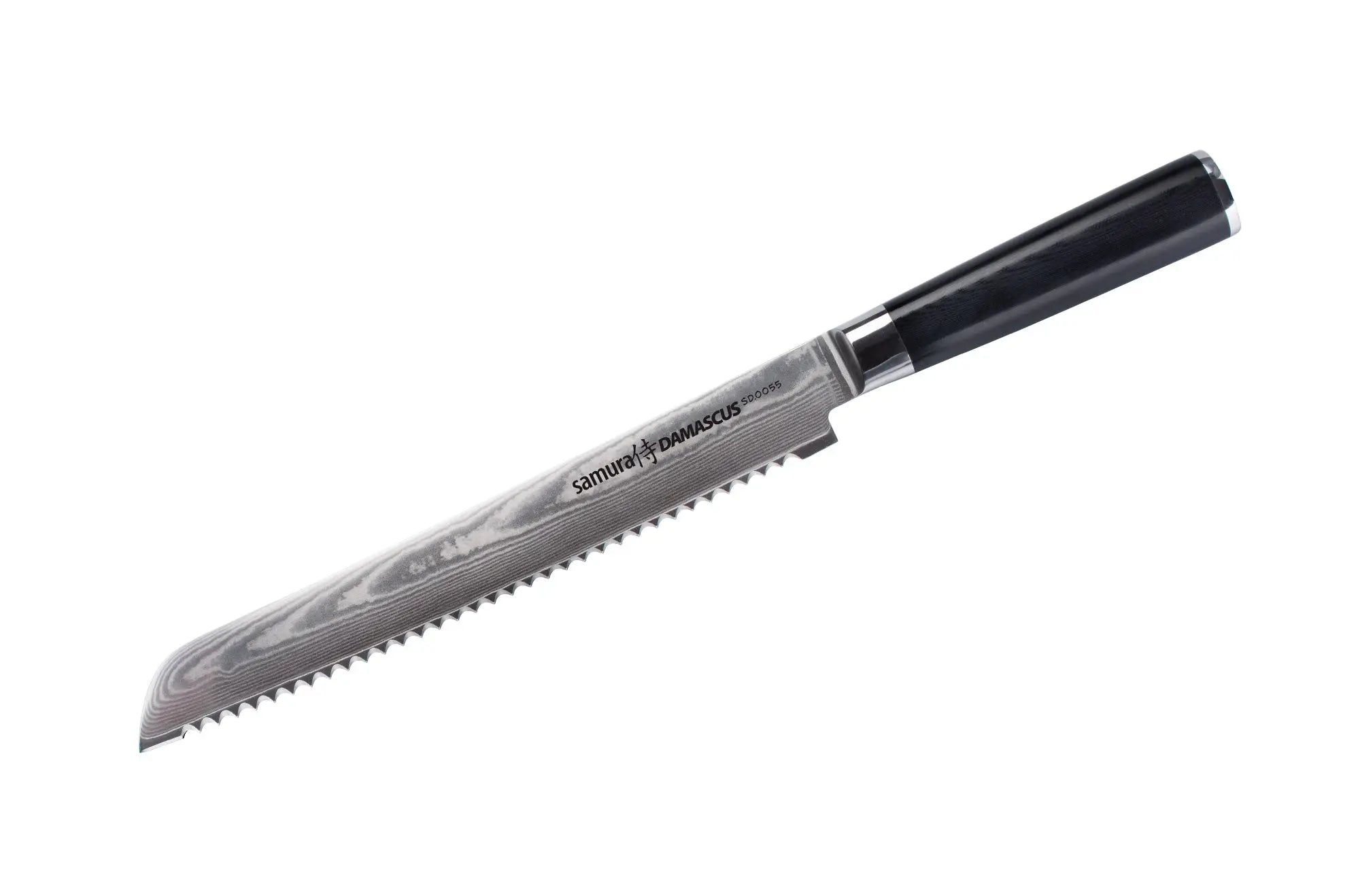 Precision Knives Samura Damascus Bread Knife against white background