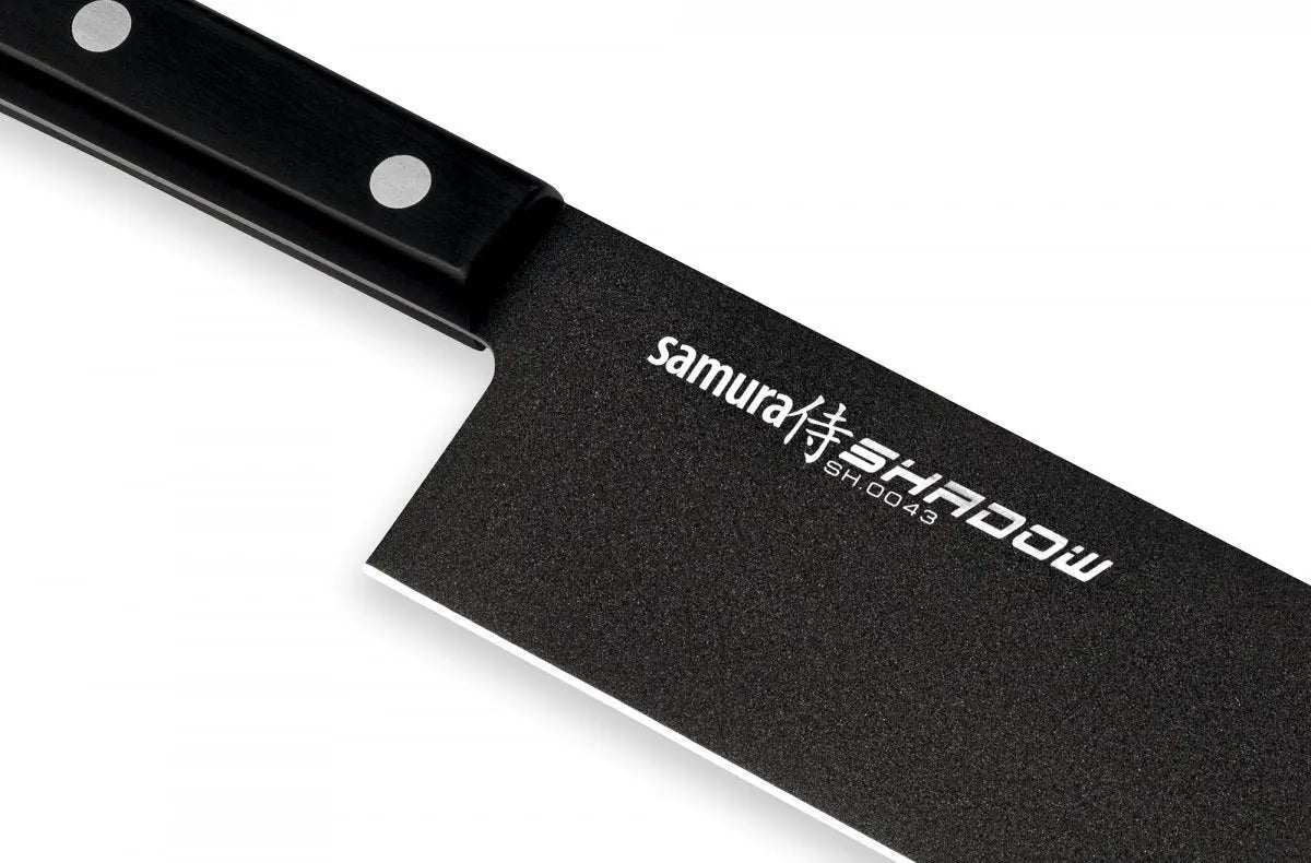 Precision Knives Samura Shadow Nakiri zoomed in