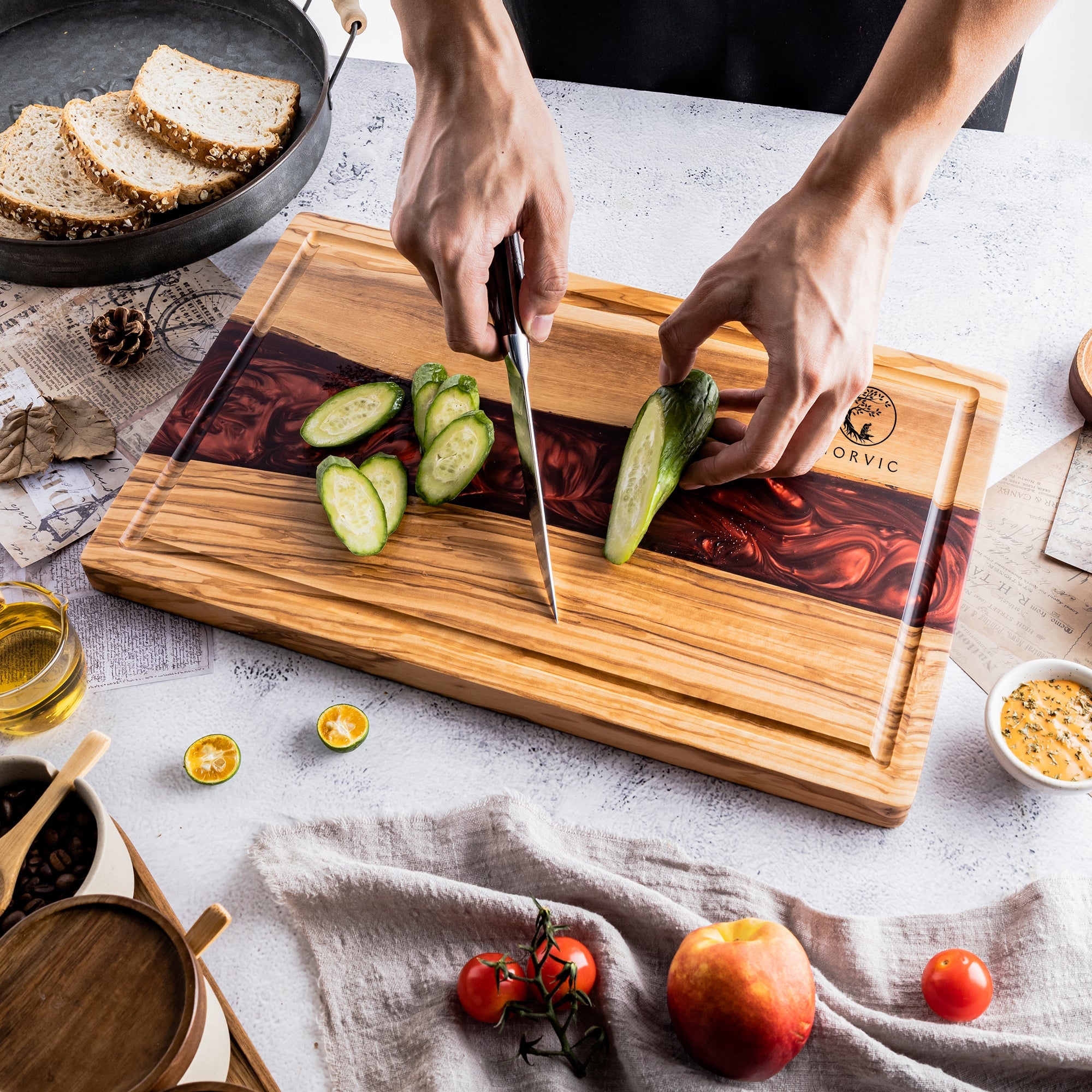 Norvic Bure Resin Cutting/Display Board - Norvic Knives