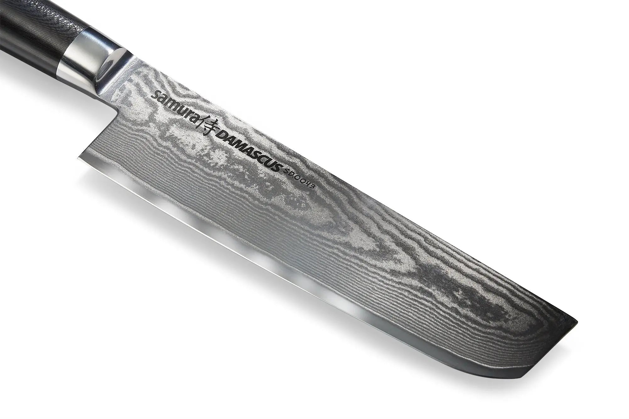Precision Knives Samura Damascus Nakiri Knife blade close up