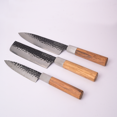 Norvic Blickling 3-Piece Knife Set + Bure Display Board