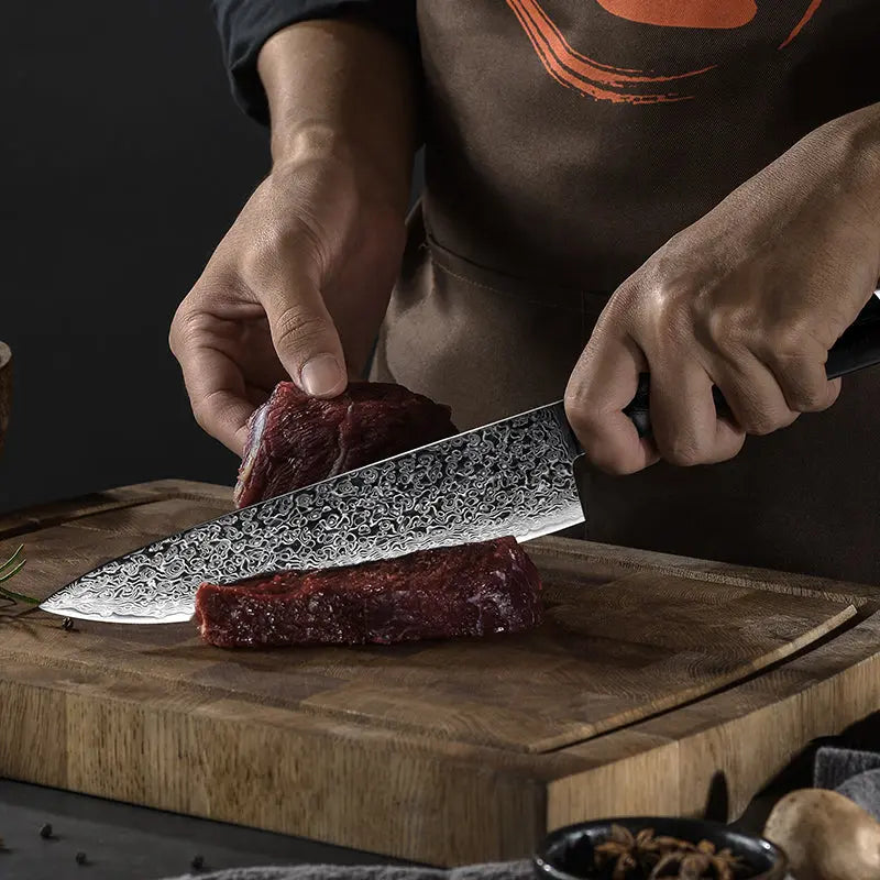 Ze Damascus 8" Chefs Precision Knives
