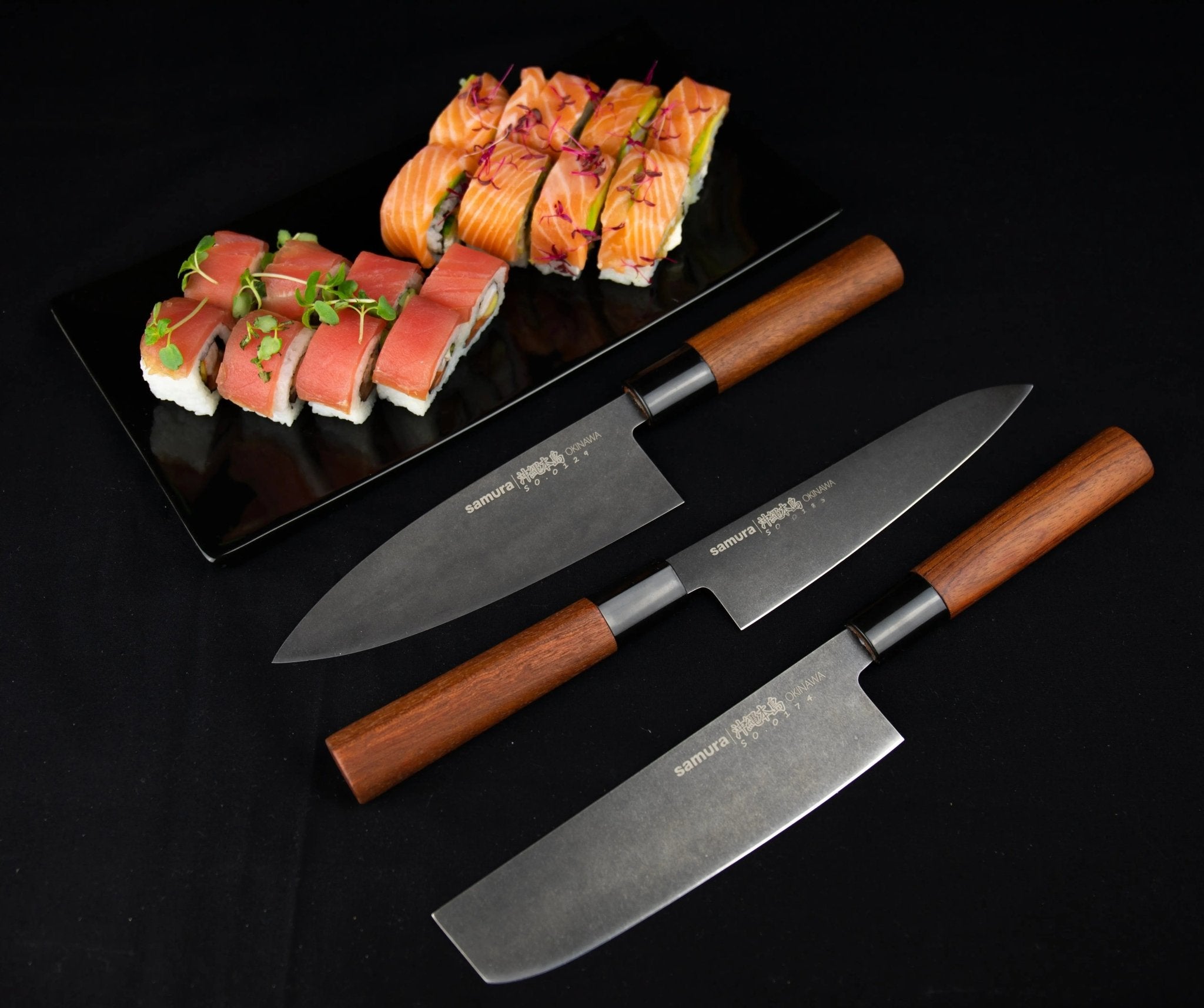 Samura OKINAWA Stonewash Gyuto knife - Norvic Knives