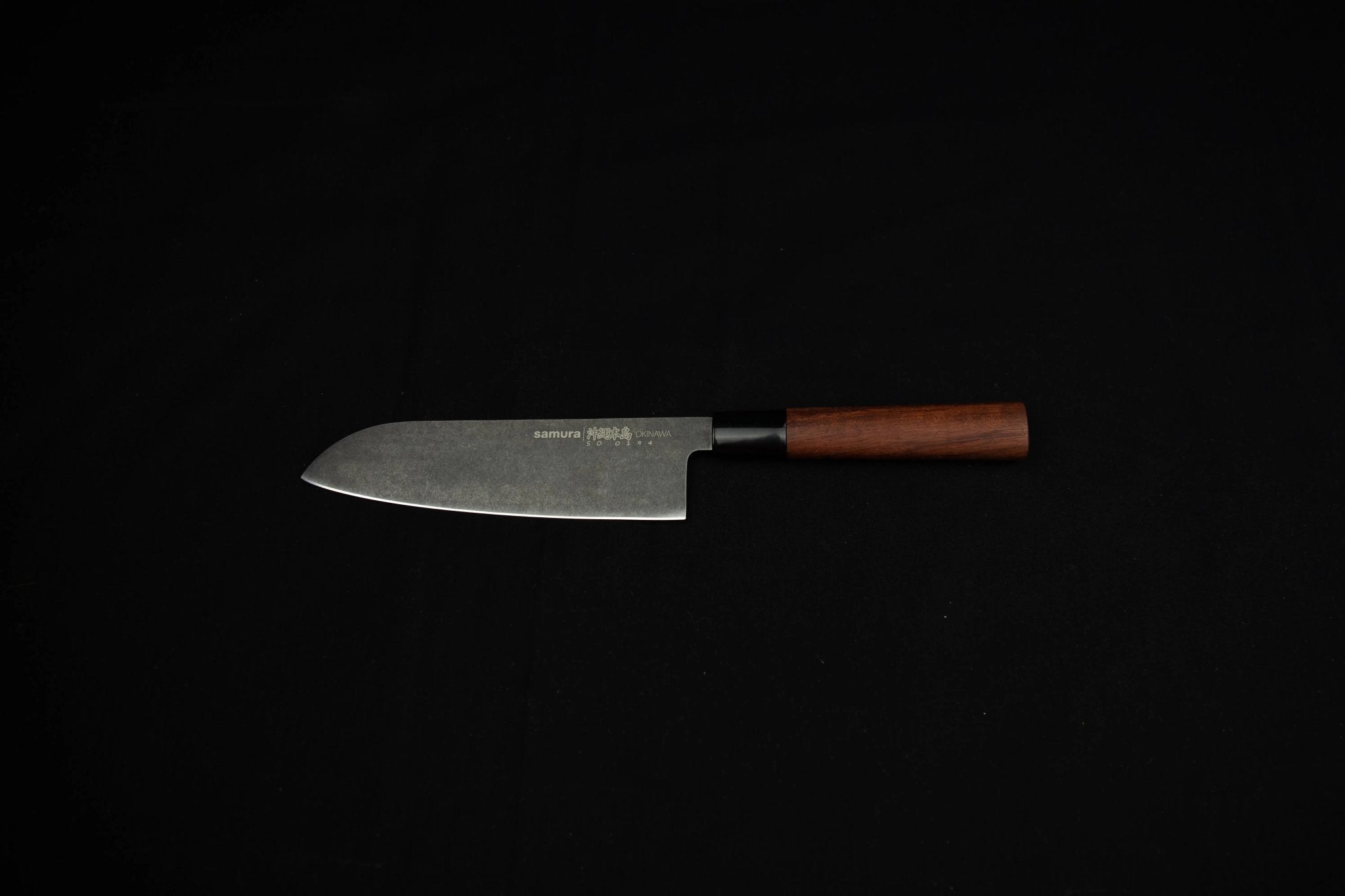 Samura OKINAWA Stonewash Santoku knife - Norvic Knives