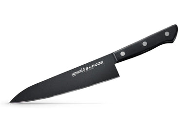 Samura SHADOW Set of 2 kitchen knives: Chef's knife, Utility knife with black non-stick coat - Norvic Knives