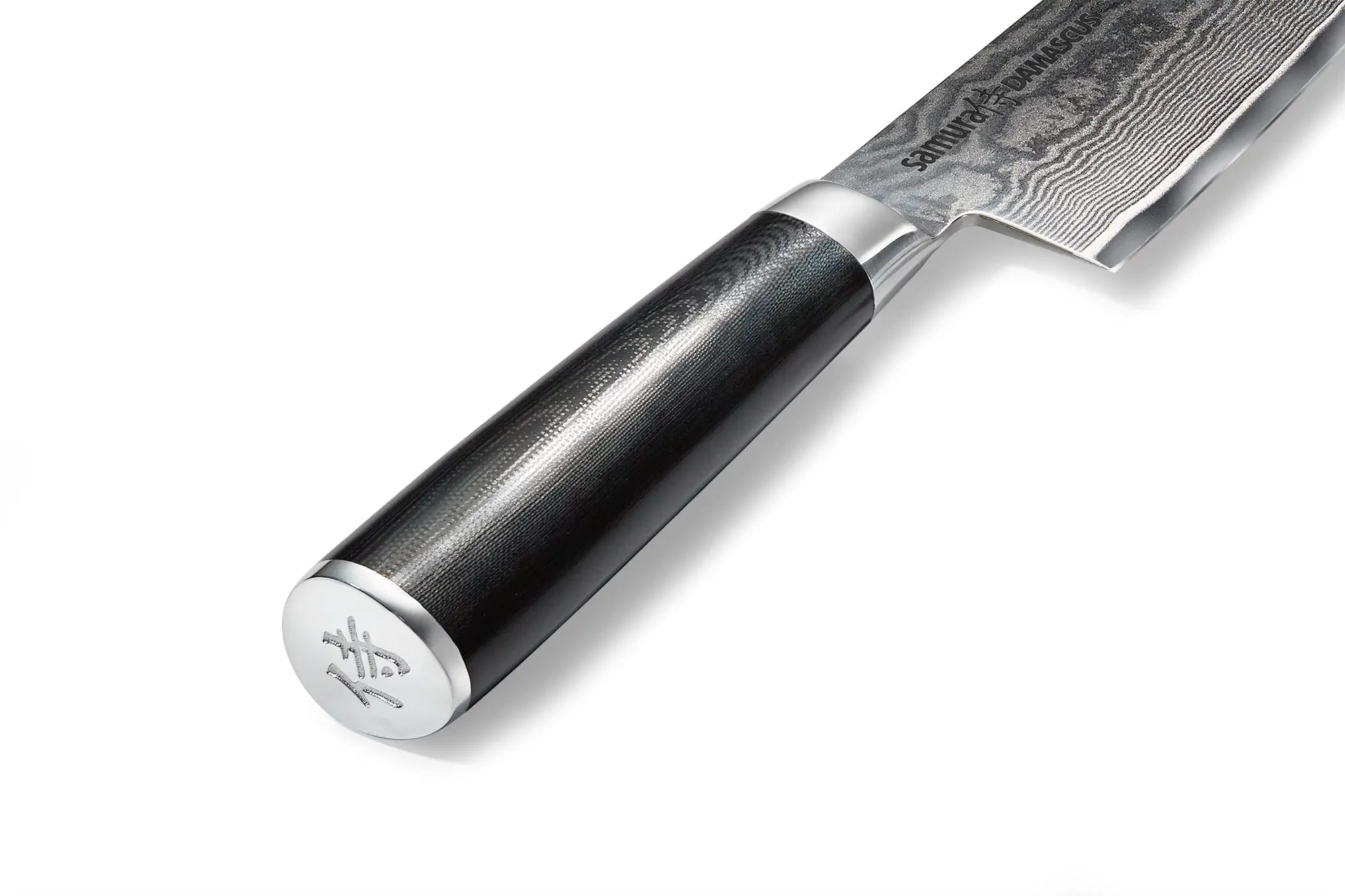 Precision Knives Samura Damascus Nakiri Knife handle close up