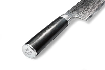 Precision Knives Samura Damascus Nakiri Knife handle close up